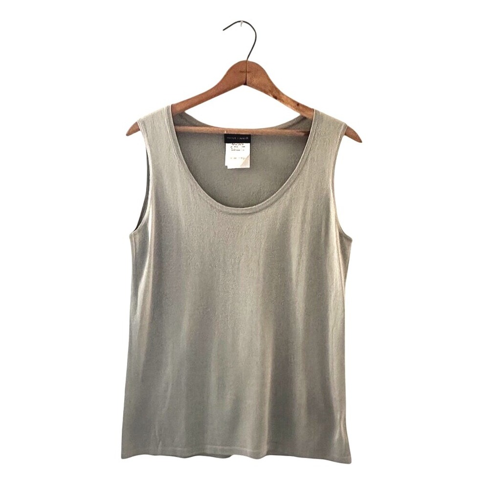 Rena Lange Tank Top Stone Green Knit L